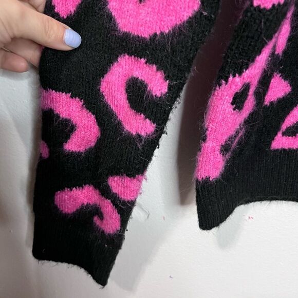 Line & Dot Revolve Shopbop Civet Leopard Pink Crewneck Sweater XS - Picture 6 of 8